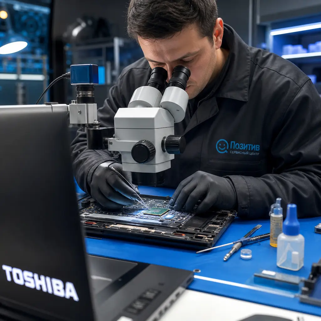 Замена видеокарты ноутбука Toshiba в Волоколамске
