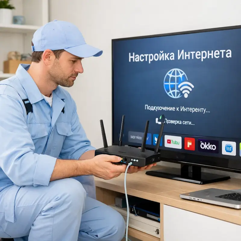 Настройка интернета на телевизоре в Волоколамске