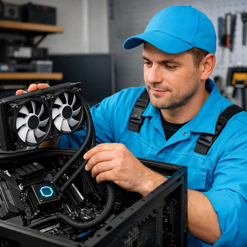 Установка водяного охлаждения на компьютер в Волоколамске